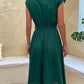 Zia - Elegante Saffier Midi Zomerjurk