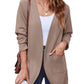 Stijlvolle Dames Wafelgebreide Cardigan met Zakken - Licht & Comfortabel