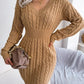 Chique Kabelgebreide Jurk - Elegant & Comfortabel