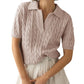Zwart Gebreide V-hals Top - Ophelia