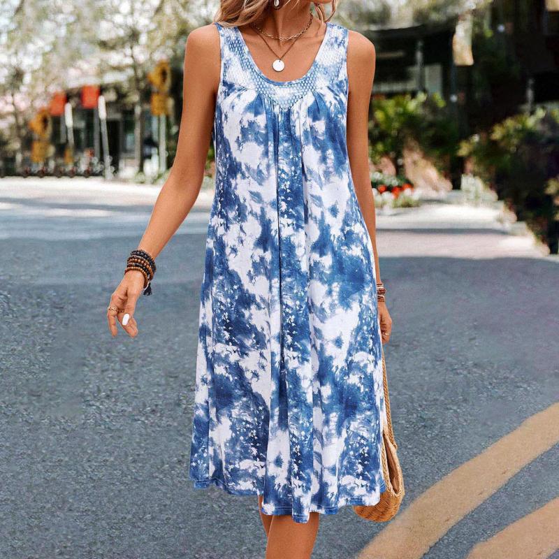 Carline - Luchtige Tie-dye Jurk
