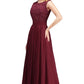 Cailyn - Roze Lange Avondjurk van Chiffon
