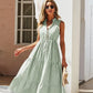 Eva - Blauwe Elegante Casual Overhemdjurk