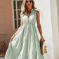 Eva - Blauwe Elegante Casual Overhemdjurk