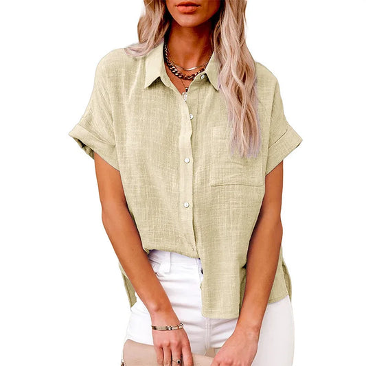 Breeze Linnen: Moeiteloze Stijl Kortemouw Shirt