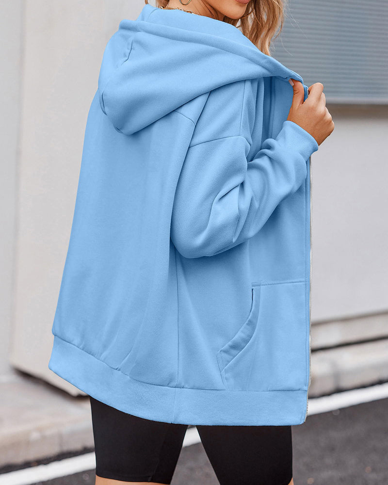 Comfort Chic: Dames Fleece Hoodie - Ruimvallend, Trendy & Warm