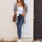 Stijlvolle Dames Wafelgebreide Cardigan met Zakken - Licht & Comfortabel
