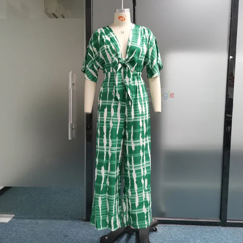 Elinor - Diepe V-hals Jumpsuit