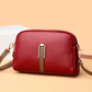 Beige Lederen Messenger Tas - Gweneth