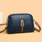 Beige Lederen Messenger Tas - Gweneth