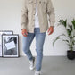 Abrikoos Overhemdjack met Knoopsluiting - Gregory