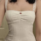 Noura - Wit Kanten Crop Top Vintage