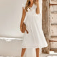 Witte V-hals Zomerjurk - Johnna