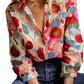 Rode Bloemenprint Blouse - Gisselle
