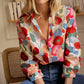 Rode Bloemenprint Blouse - Gisselle