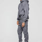 Stijlvol Heren Hoodie Set met Contrasterende Ribpanelen