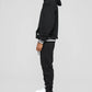 Stijlvol Heren Hoodie Set met Contrasterende Ribpanelen