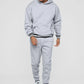 Stijlvol Heren Hoodie Set met Contrasterende Ribpanelen