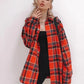 Vanessa - Rode Oversized Geruite Dameshemd