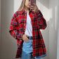 Vanessa - Rode Oversized Geruite Dameshemd