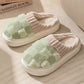 Warm Elegance Geruite Katoenen Sloffen - Gezellige & Stijlvolle Binnenshuis Flip-Flops