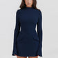 Blauw Elegant Luxe Jurk - Olivia