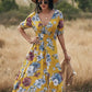 Zwarte Bloemen Bandage Jurk - Eugenie