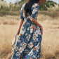 Zwarte Bloemen Bandage Jurk - Eugenie