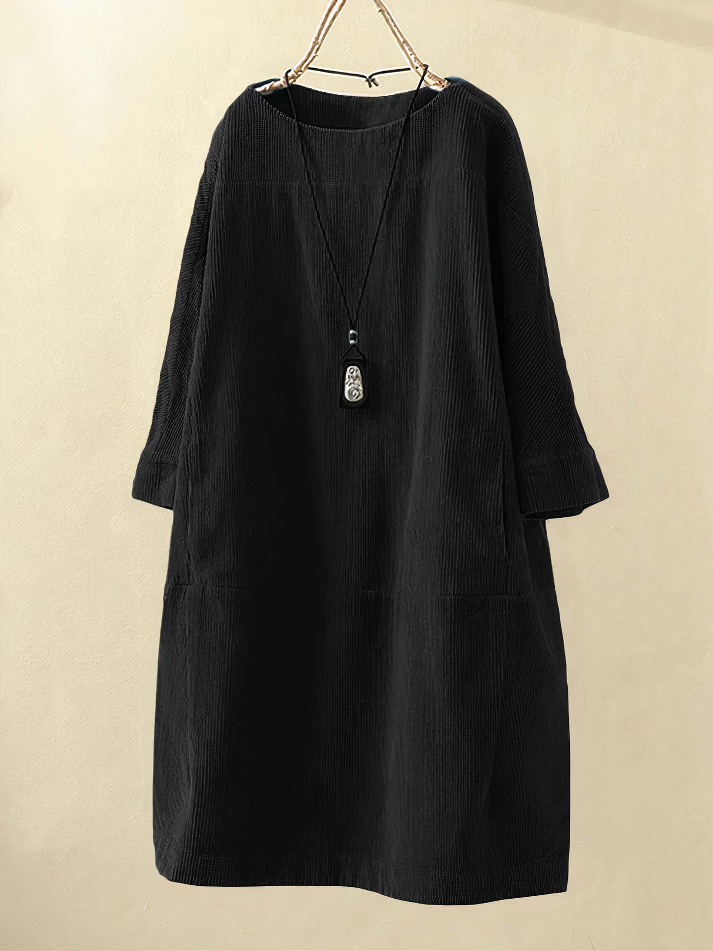 Evelien - A-lijn Corduroy Jurk