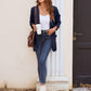 Stijlvolle Dames Wafelgebreide Cardigan met Zakken - Licht & Comfortabel