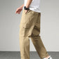 Micael - Militairgroene Casual Katoenen Broek