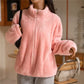Gezellige Elegantie: Dames Thermische Sherpa-Gevoerde Teddyjas – Perfect voor de Winter!