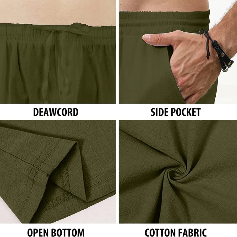 Russel - Licht Khaki Linnen Jogger