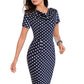 Zwarte Zakelijke Bodycon Jurk - Seana