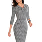 Zwarte Zakelijke Bodycon Jurk - Seana