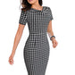 Zwarte Zakelijke Bodycon Jurk - Seana