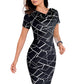 Zwarte Zakelijke Bodycon Jurk - Seana