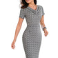 Zwarte Zakelijke Bodycon Jurk - Seana