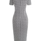 Zwarte Zakelijke Bodycon Jurk - Seana