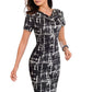 Zwarte Zakelijke Bodycon Jurk - Seana