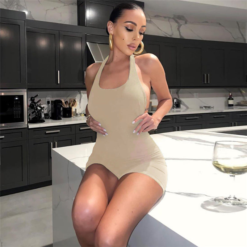 Pleunie - Sexy Halternek Jumpsuit