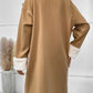CozyChic Winter Elegance: Dames Thermische Gevoerde Modieuze Jas