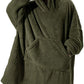 CozyChic Unisex Fluweel Hoodie Deken: Stijlvol Comfort in Trendy Kleuren
