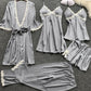 Luxe 5-Delige Ice Silk Pyjamaset