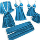 Luxe 5-Delige Ice Silk Pyjamaset