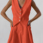 Ella - Wit Katoen-Linnen Gilet Set