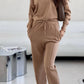 Chique Gebreide Set met Losse Hals en Broek