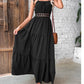 Zwarte Jurk met Open Taille - Nora