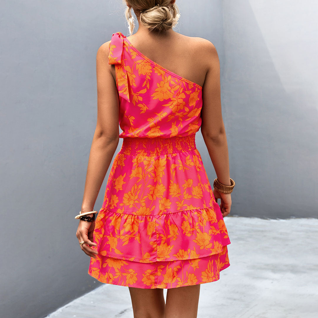 Joryen - Eénschouder Mini-jurk
