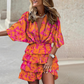 Gerlinde - Oranje Mini Jurk